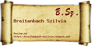 Breitenbach Szilvia névjegykártya